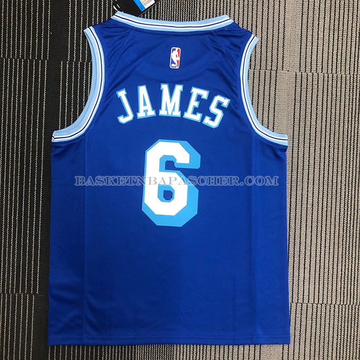 Maillot Los Angeles Lakers LeBron James NO 6 Hardwood Classic 2021-22 bleu